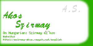 akos szirmay business card